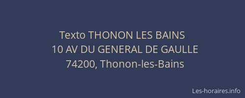 Texto THONON LES BAINS