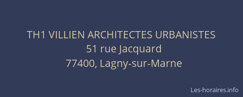 TH1 VILLIEN ARCHITECTES URBANISTES