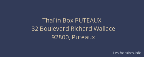 Thaï in Box PUTEAUX