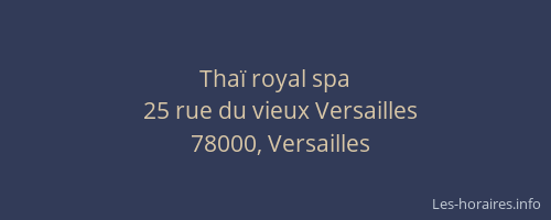 Thaï royal spa