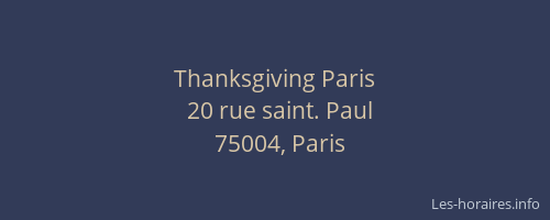 Thanksgiving Paris