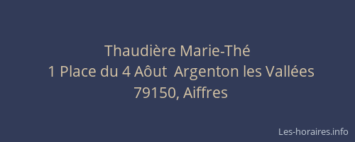 Thaudière Marie-Thé