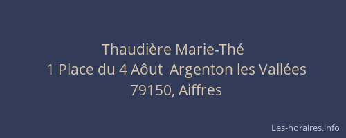 Thaudi&egrave;re Marie-Th&eacute;