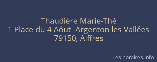 Thaudière Marie-Thé