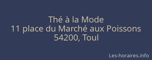 Thé à la Mode