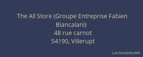 The All Store (Groupe Entreprise Fabien Biancalani)