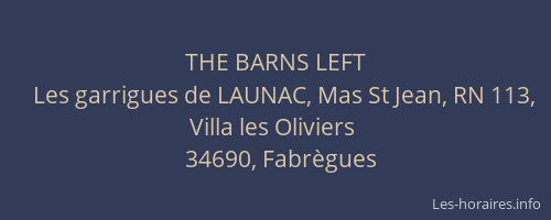 THE BARNS LEFT