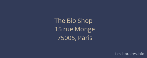 The Bio Shop