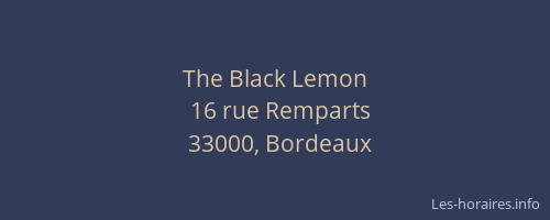The Black Lemon