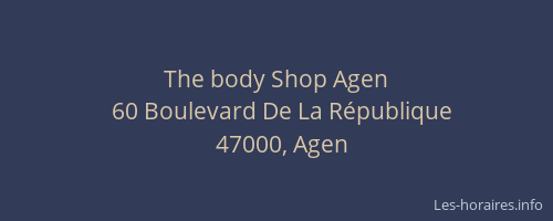 The body Shop Agen