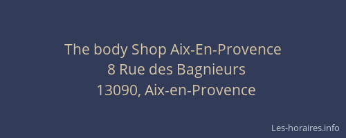The body Shop Aix-En-Provence