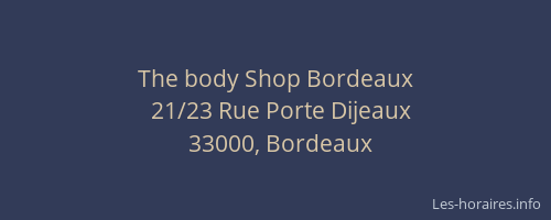 The body Shop Bordeaux