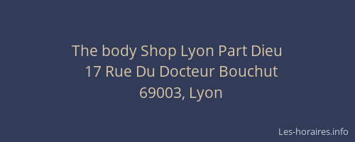 The body Shop Lyon Part Dieu