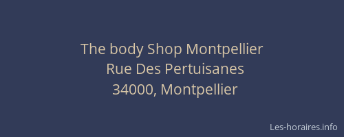 The body Shop Montpellier
