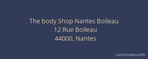 The body Shop Nantes Boileau
