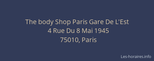 The body Shop Paris Gare De L'Est