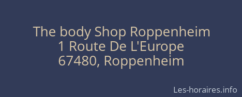 The body Shop Roppenheim