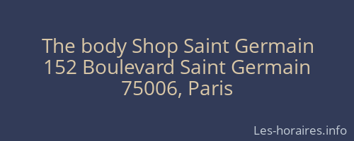 The body Shop Saint Germain