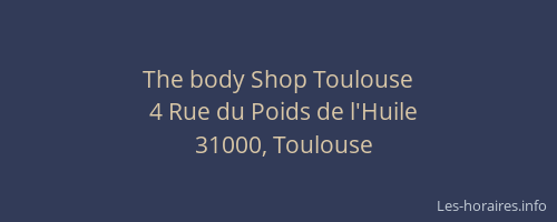 The body Shop Toulouse