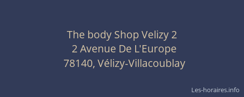The body Shop Velizy 2