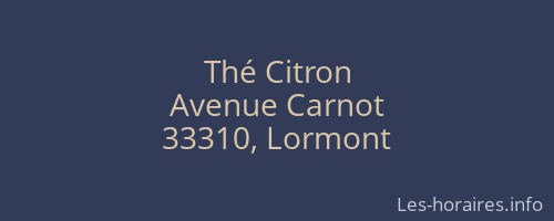 Thé Citron