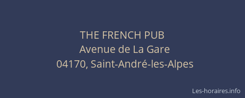 THE FRENCH PUB