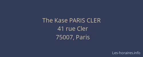 The Kase PARIS CLER