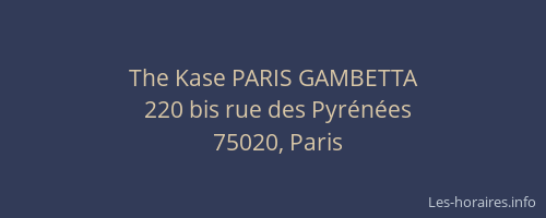 The Kase PARIS GAMBETTA
