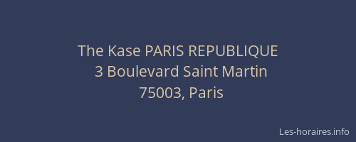The Kase PARIS REPUBLIQUE
