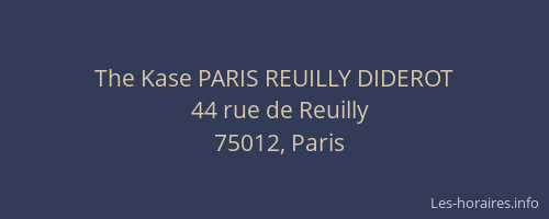 The Kase PARIS REUILLY DIDEROT