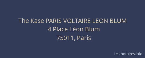 The Kase PARIS VOLTAIRE LEON BLUM