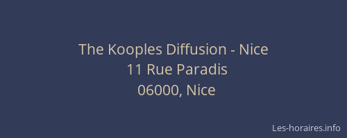 The Kooples Diffusion - Nice
