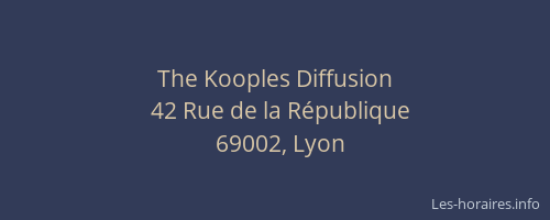 The Kooples Diffusion