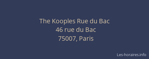 The Kooples Rue du Bac