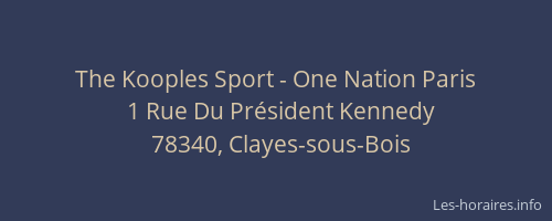 The Kooples Sport - One Nation Paris