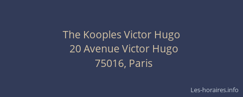 The Kooples Victor Hugo