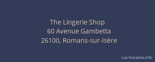 The Lingerie Shop