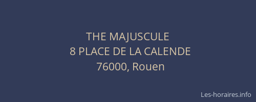 THE MAJUSCULE