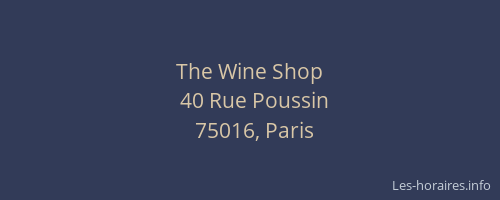 The Wine Shop