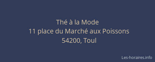 Thé à la Mode