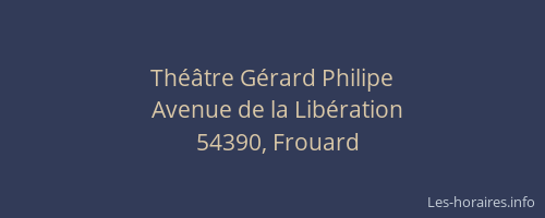 Th&eacute;&acirc;tre G&eacute;rard Philipe