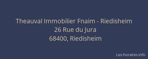 Theauval Immobilier Fnaim - Riedisheim