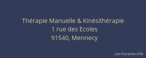 Thérapie Manuelle & Kinésithérapie
