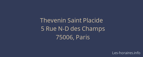 Thevenin Saint Placide