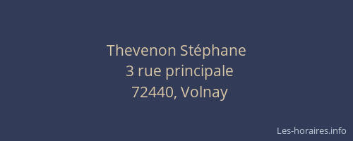 Thevenon St&eacute;phane