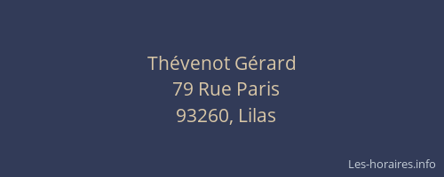 Thévenot Gérard