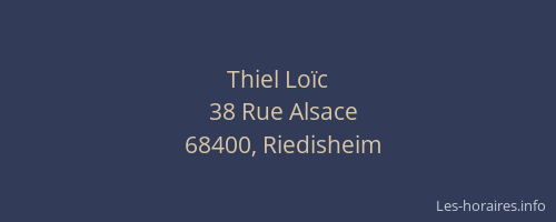 Thiel Lo&iuml;c