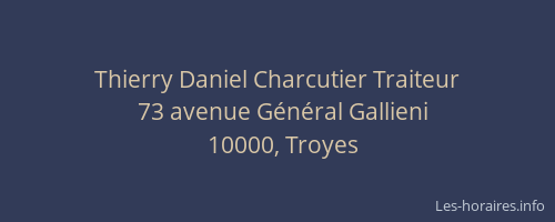 Thierry Daniel Charcutier Traiteur