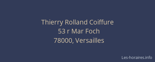 Thierry Rolland Coiffure