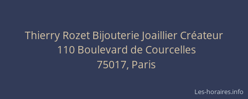 Thierry Rozet Bijouterie Joaillier Créateur